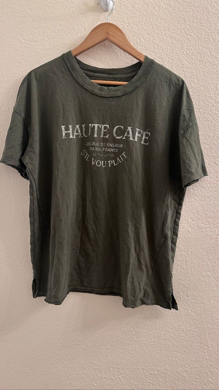 Aerie Green Oversized Lounge Comfy Tshirt Top Size Small
